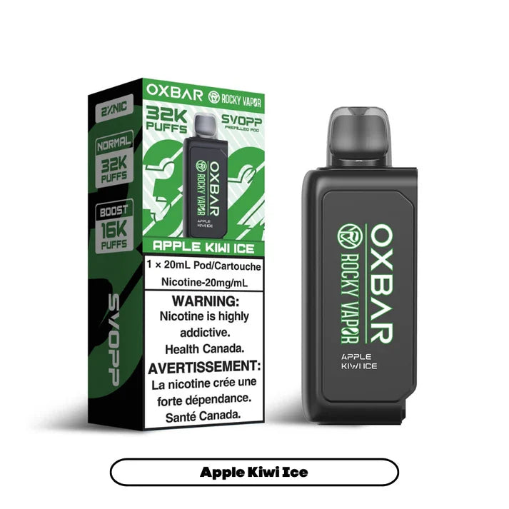 Svopp Rocky Vapor Oxbar [Dosettes préremplies] 32K - Apple Kiwi Ice