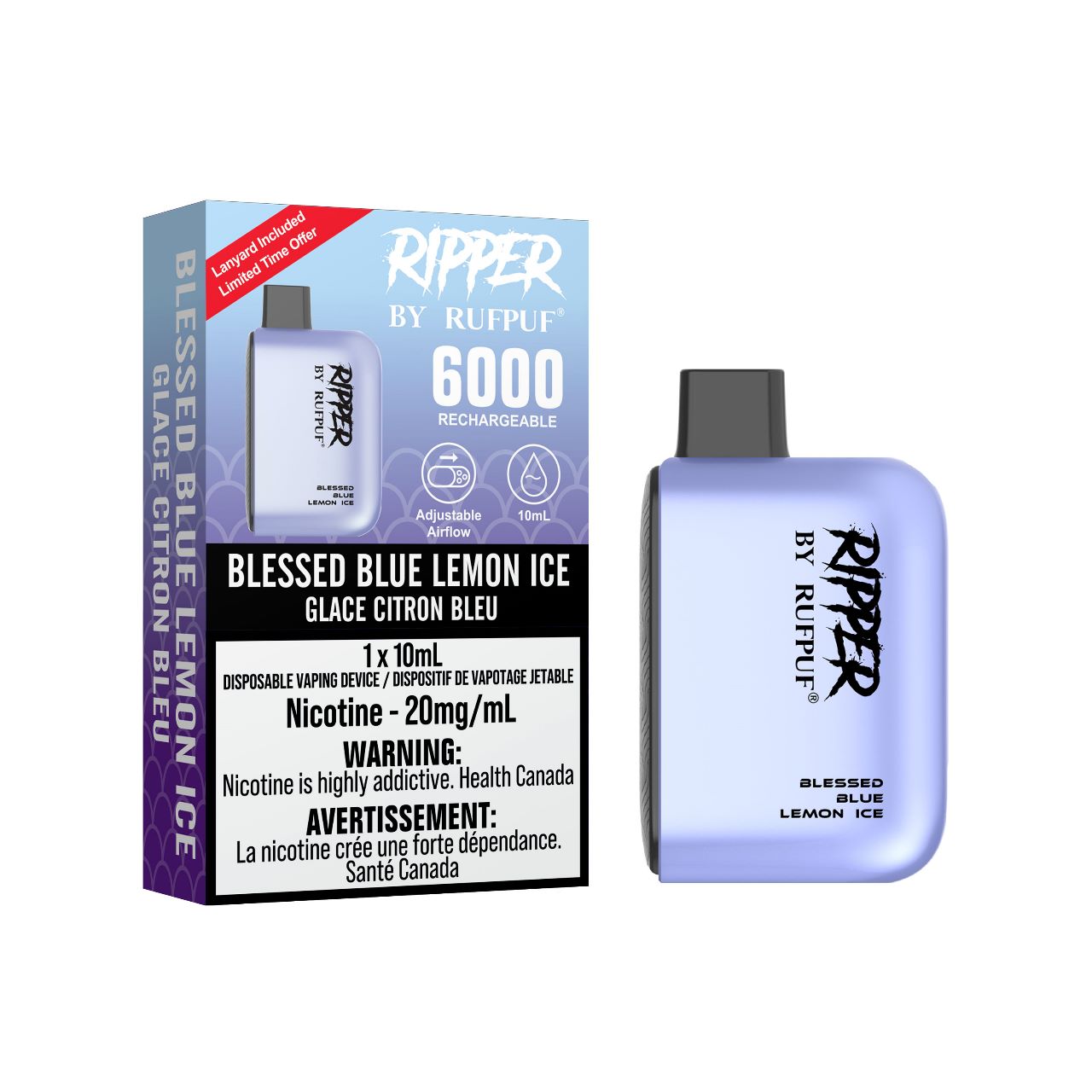 VAPE JETABLE RUFPUF RIPPER 6000 - 20 mg 