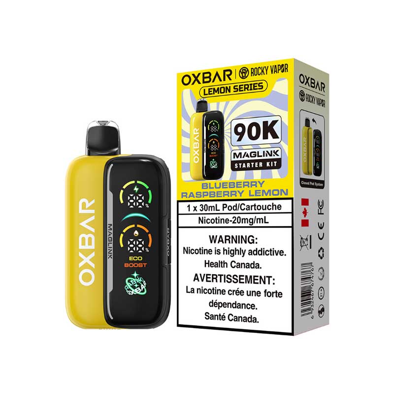 Blueberry Raspberry Lemon  - Rocky Vapor Oxbar Maglink - Essential Series - 90k {Starter Kit} / 20 mg