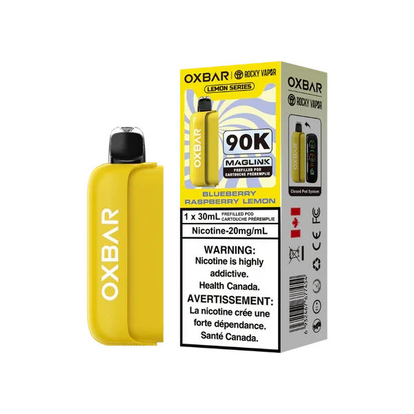 Blueberry Raspberry Lemon Rocky Vapor Oxbar Maglink 90K Prefilled Pods 20mg