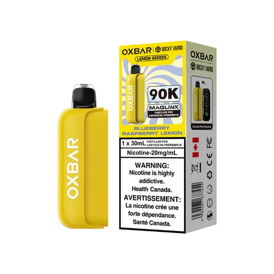 Blueberry Raspberry Lemon Rocky Vapor Oxbar Maglink 90K Prefilled Pods 20mg