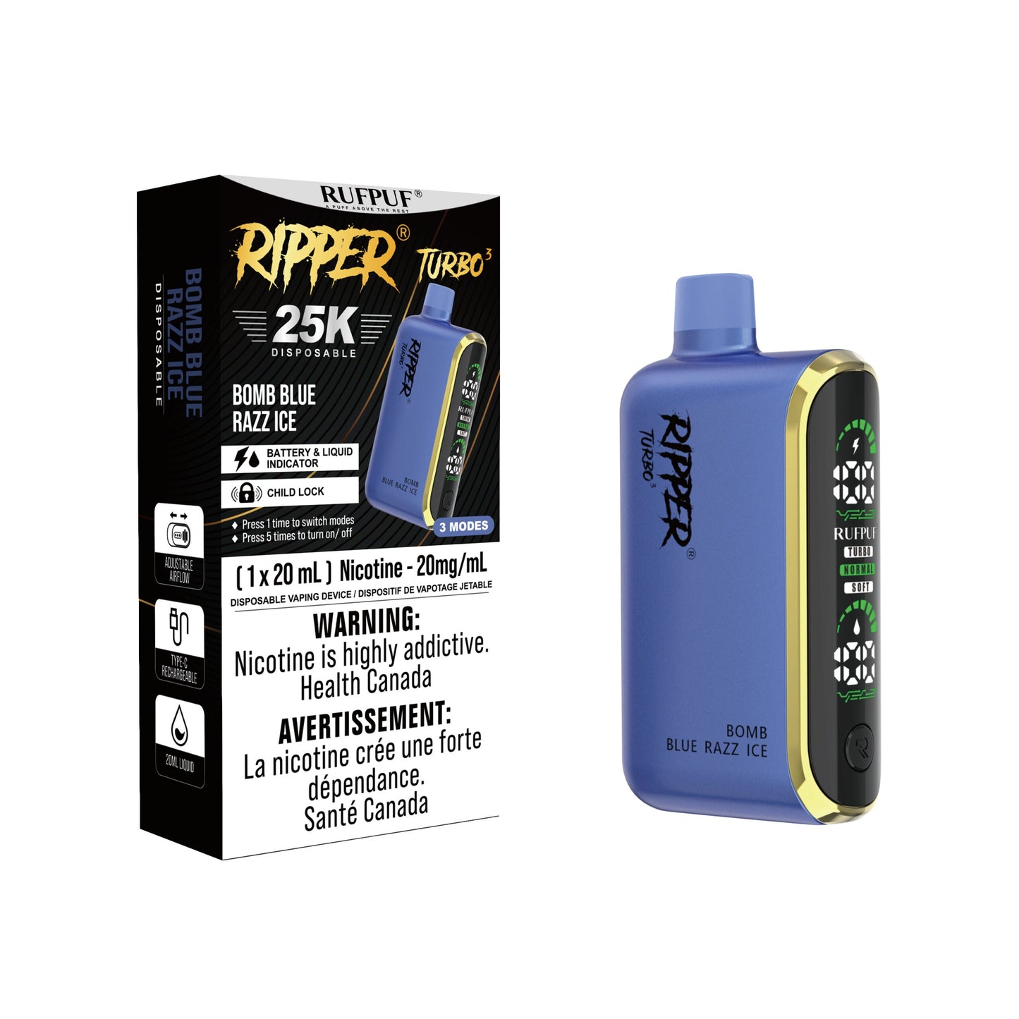 RUFPUF RIPPER TURBO 3 25K DISPOSABLE VAPE