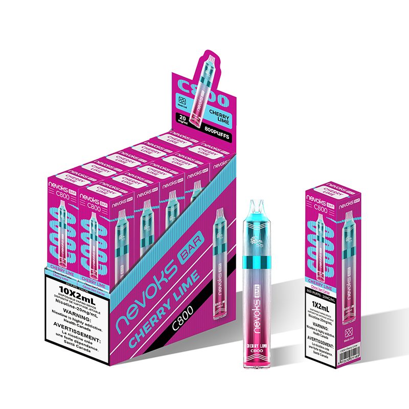 NEVOKS 800 Puffs Vape jetable – Cerise Citron Vert (20mg/ml)