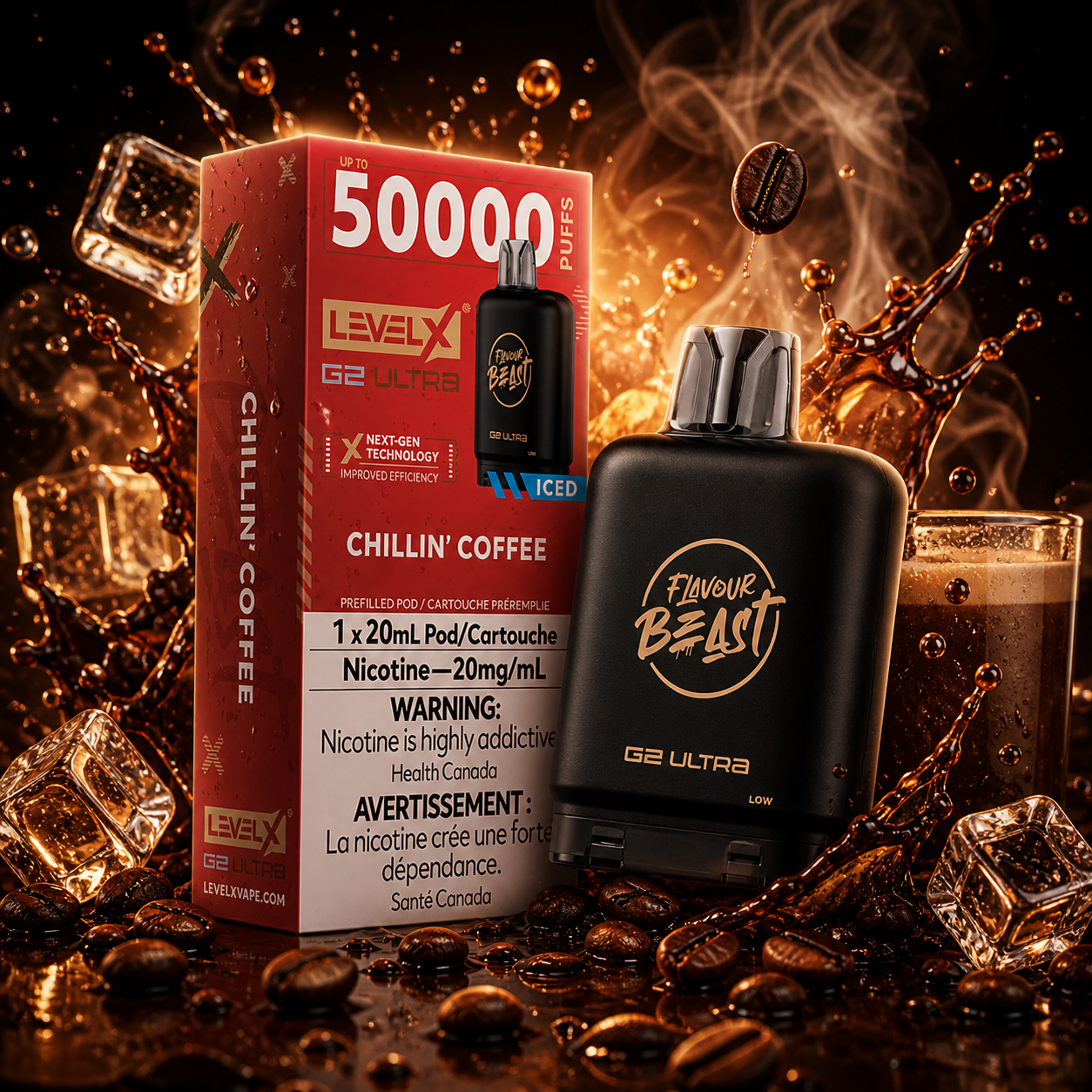 Flavour Beast G2 Ultra 50K Puffs POD - Chillin' Coffee Iced