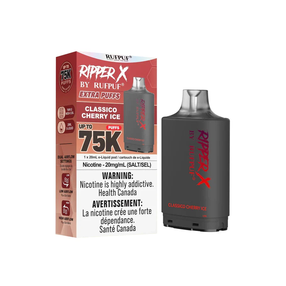 Classico Cherry Ice - Ripper X 75k Disposable Pod- (Without Battery)