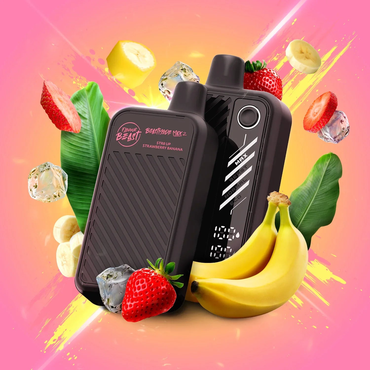 STR8 UP Strawberry Banana – Flavour Beast Mode Max 2 Disposable Vape