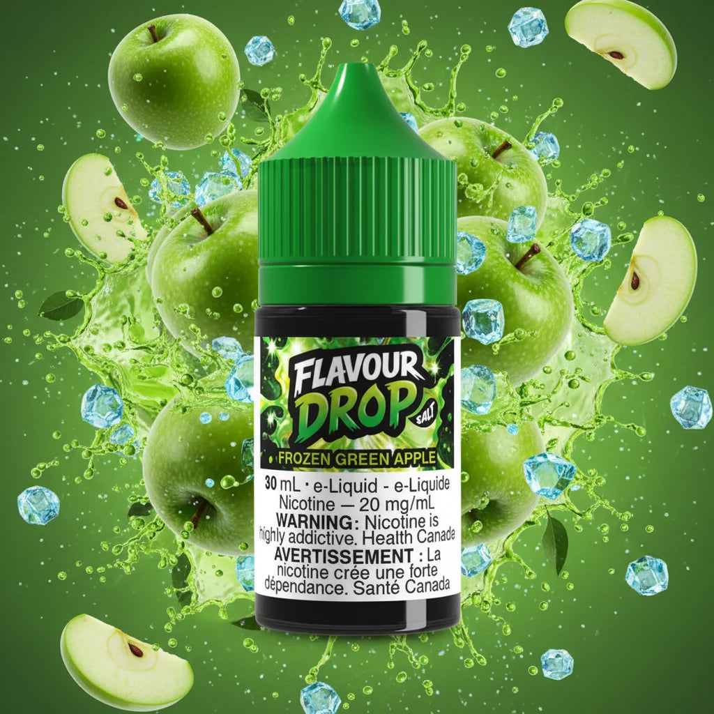 GREEN APPLE frozen By Flavour Drop E-Liquid (30ML SALT) 20 mg Nicotine