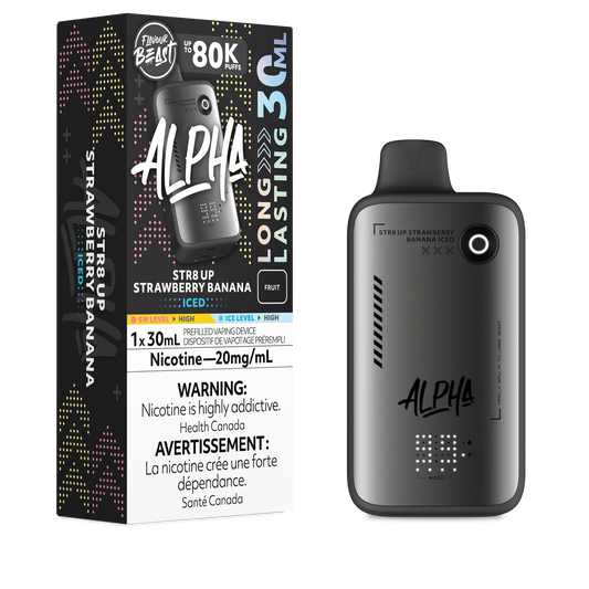 STR8 UP Strawberry Banana (Iced) - Flavour Beast Alpha 80K Disposable Vape ( 30 ML )