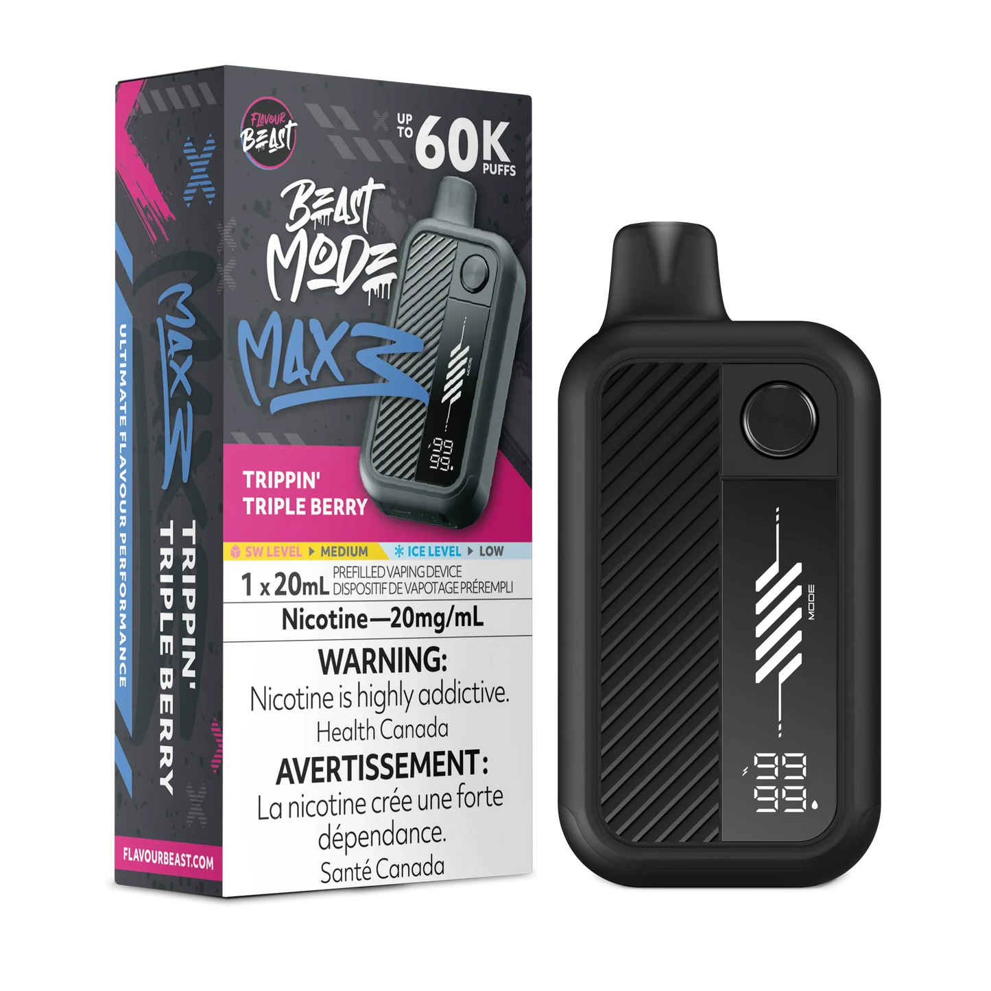 Flavour Beast Mode Max 3 | 60K Disposable Vape (All Flavours) | Calgary vape delivery