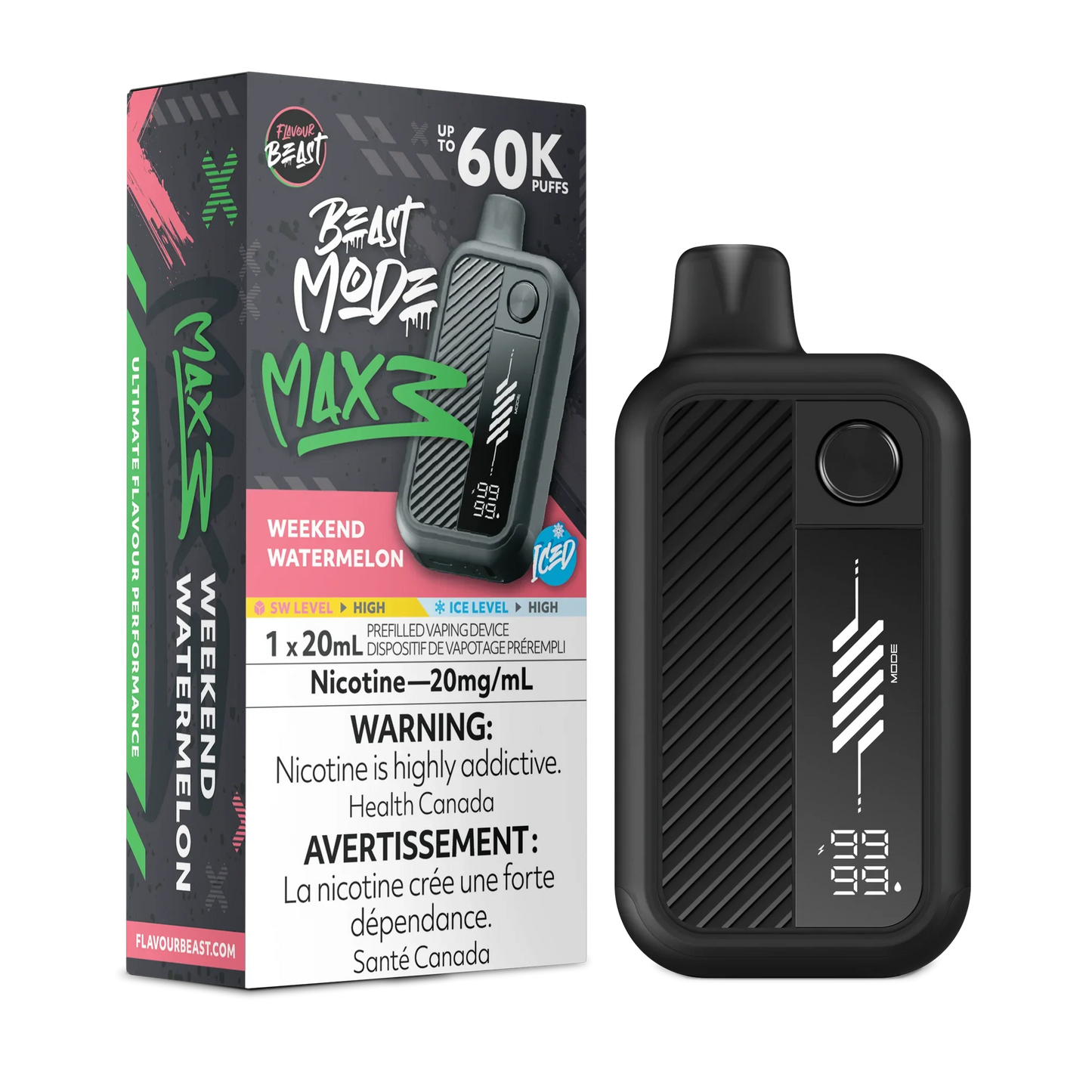 Flavour Beast Mode Max 3 | 60K Disposable Vape (All Flavours) | Calgary vape delivery