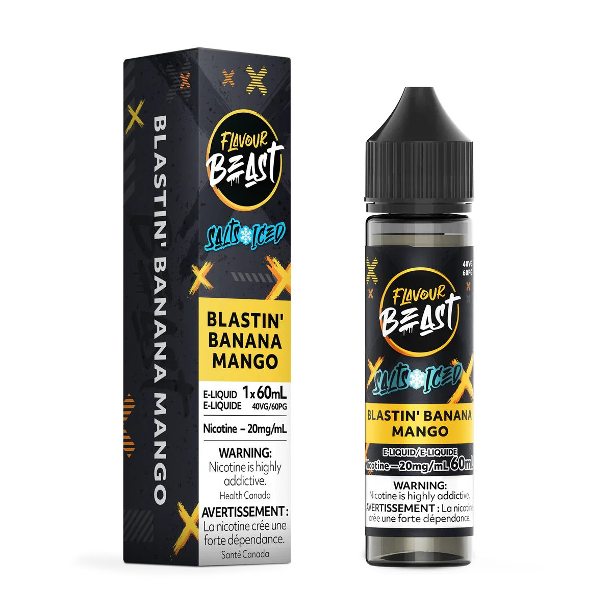 BLASTIN' BANANA MANGO (ICED) - FLAVOUR BEAST E LIQUID (60mL/20mg)