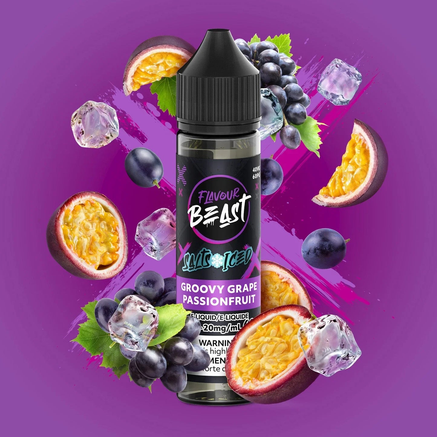 Flavour Beast E-Liquid - Groovy Grape Passionfruit (ICED)