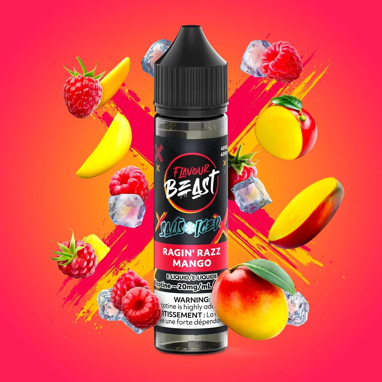 Flavour Beast E-liquid- Ragin' Razz Mango (ICED)