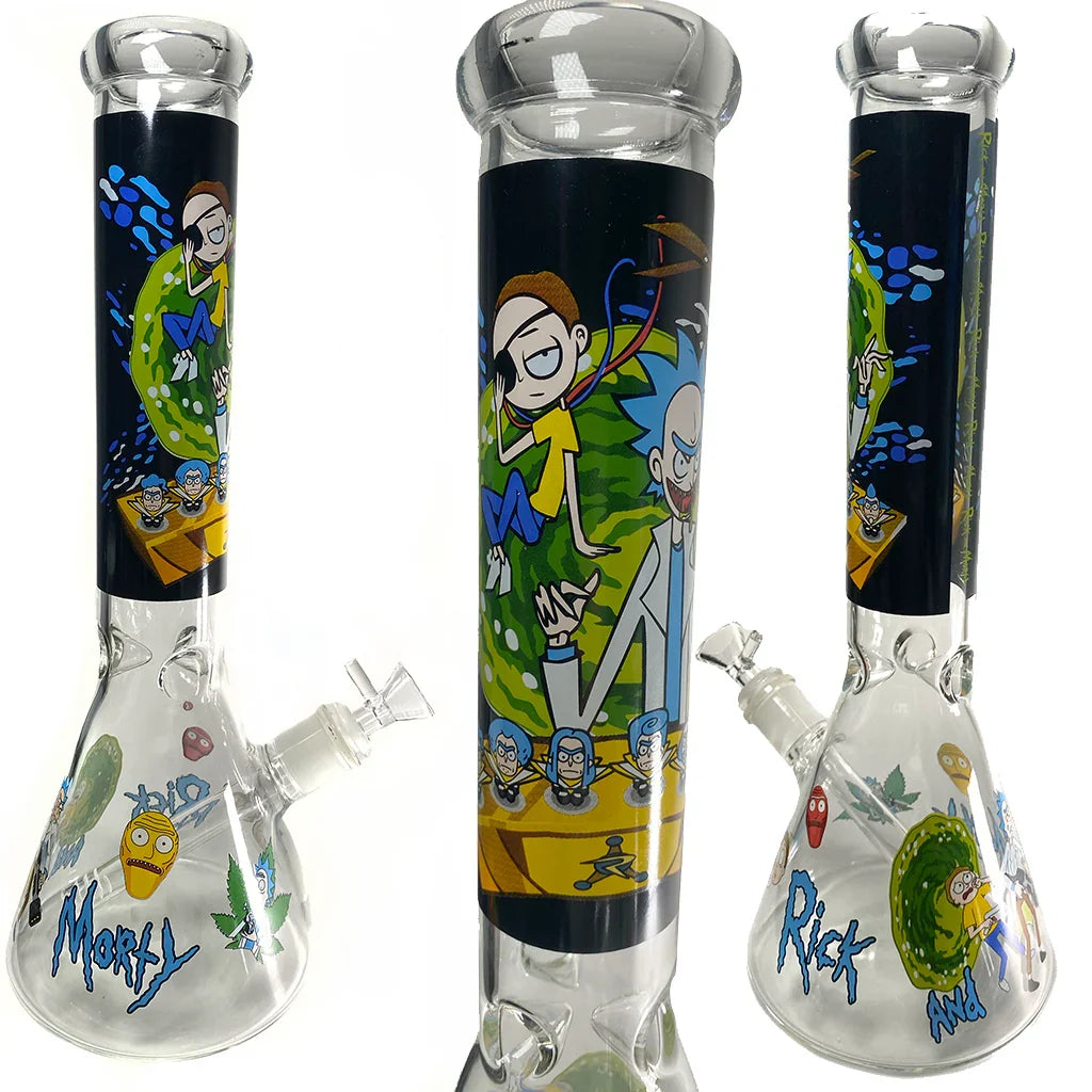 14 Inch Rick And Morty Classic Beaker Bong [wp293]