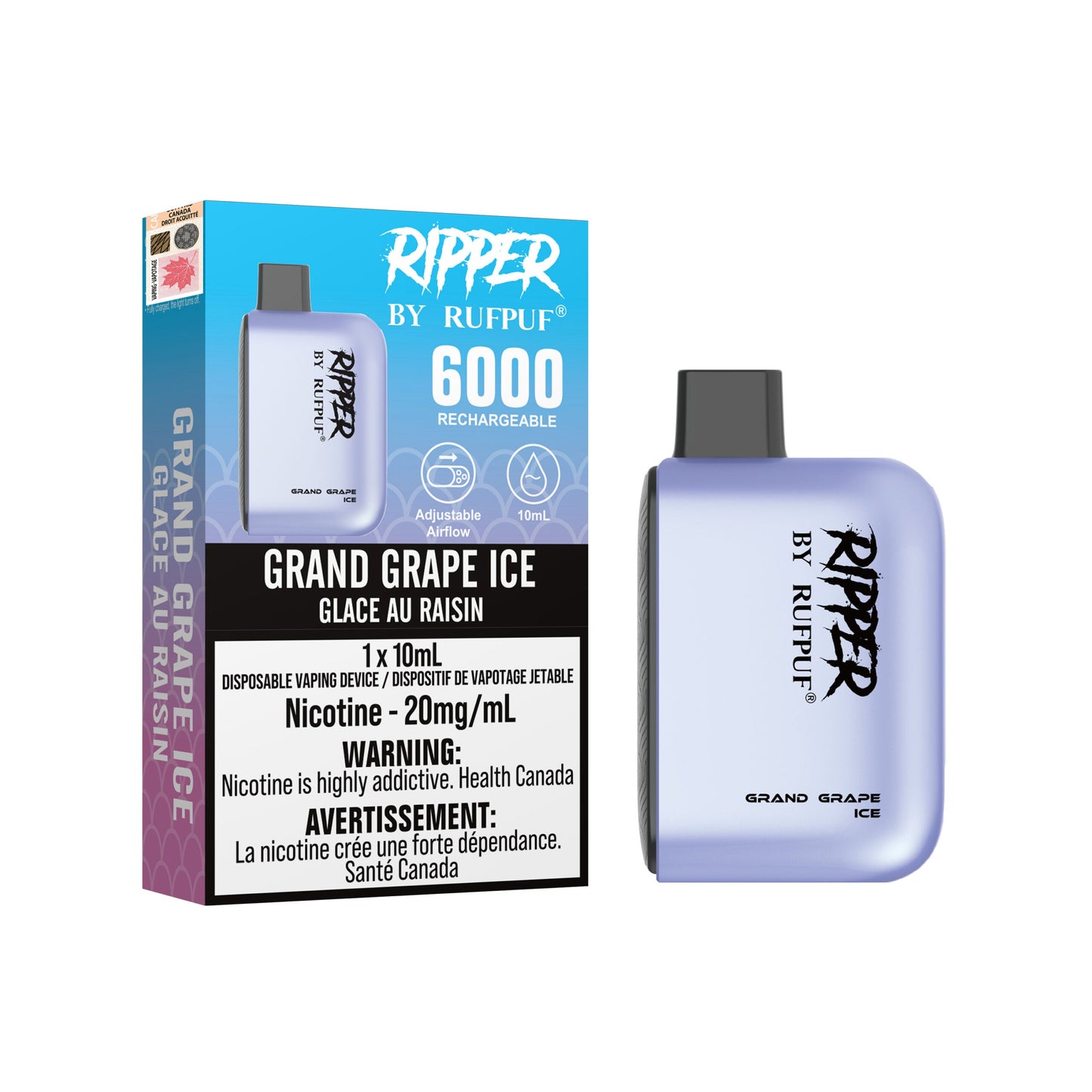 VAPE JETABLE RUFPUF RIPPER 6000 - 20 mg 