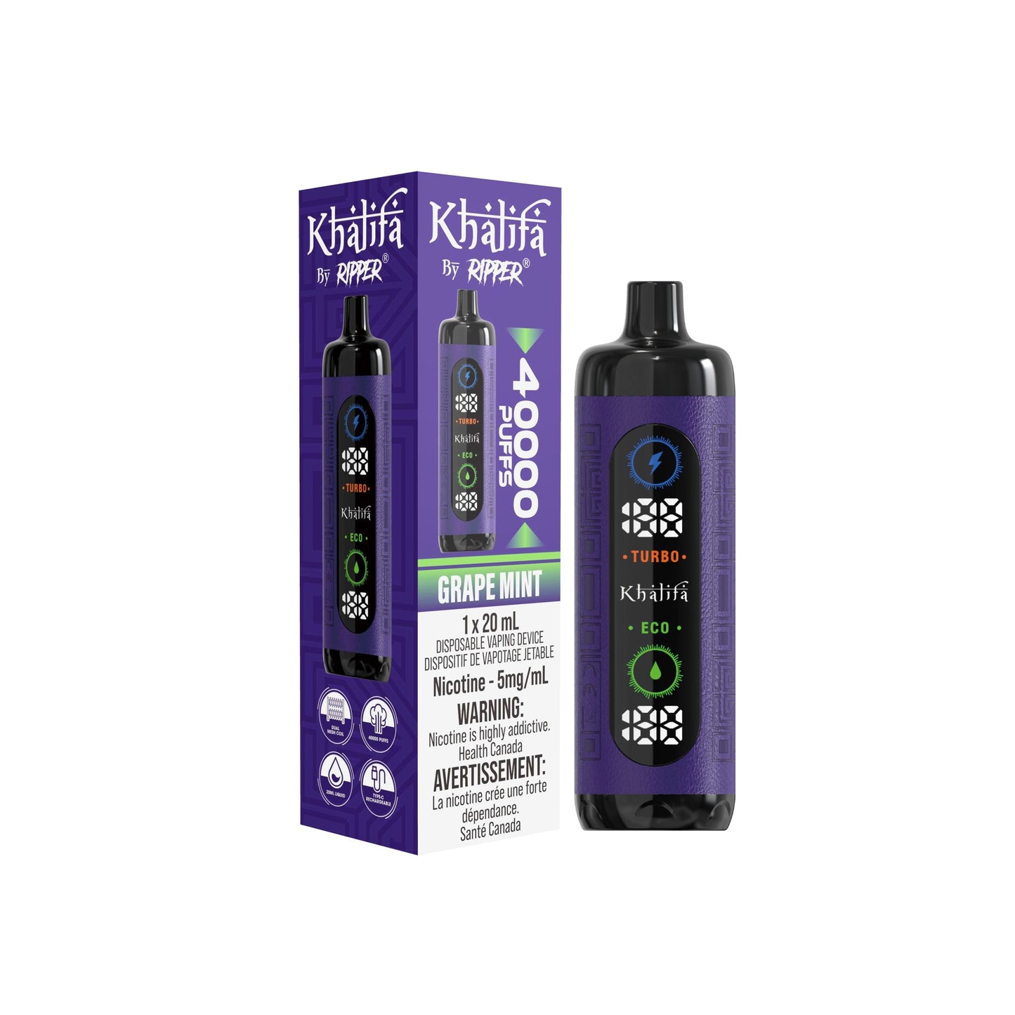 BARRE KHALIFA PAR RIPPER 40000 BOUFFÉES - RAISIN MENTHE