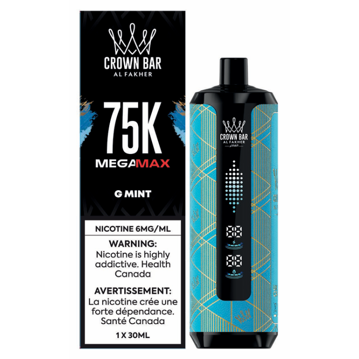 Gum Mint Vape - Al Fakher Crown Bar Mega Max 75K