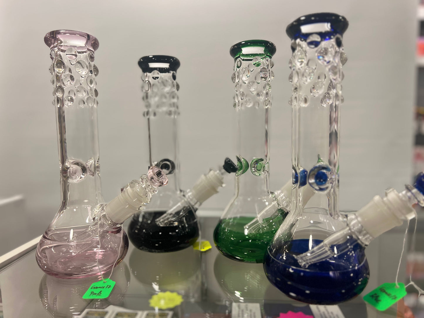 12 Inch Strong Pearl Bong Beaker with 6-arm diffuser [Grace 17 ] - 4 color