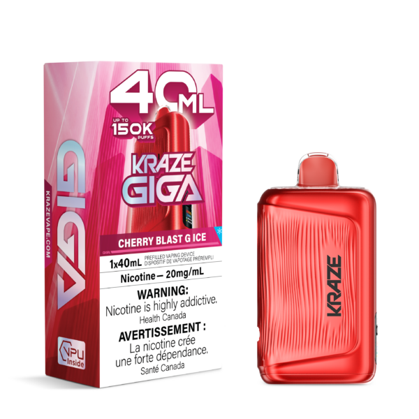 KRAZE GIGA 150K Puffs Disposable Vape - Cherry Blast G Ice