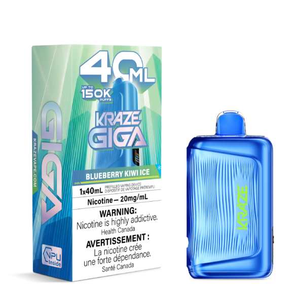 KRAZE GIGA 150K Puffs Disposable Vape - Blueberry Kiwi Ice