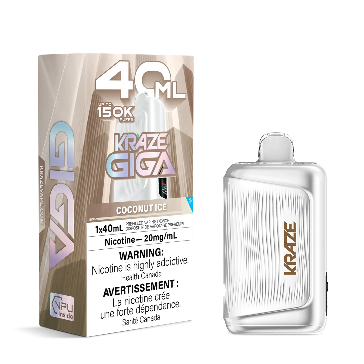 KRAZE GIGA 150K - Coconut Ice Disposable vape
