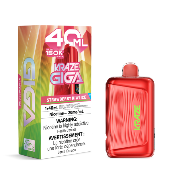 KRAZE GIGA 150K Puffs Disposable Vape - Strawberry Kiwi Ice