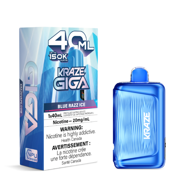 KRAZE GIGA 150K Puffs Disposable Vape - Blue Razz Ice