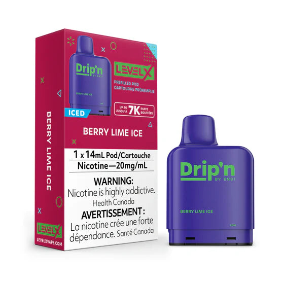 Level X Drip'n Pod 14 ml - Glace aux baies et au citron vert 20 mg