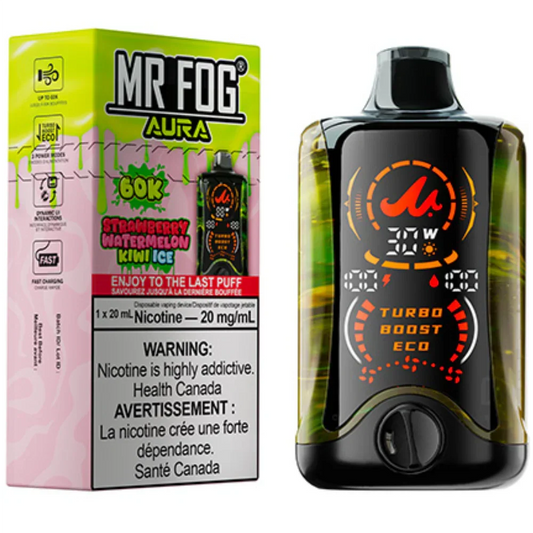 Strawberry Watermelon Kiwi Ice - MR FOG AURA 60K DISPOSABLE Vape

