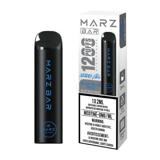 Marz Bar 1200 (Zero Nic) - Blast Blue Razz ( Nicotine Free vape  )