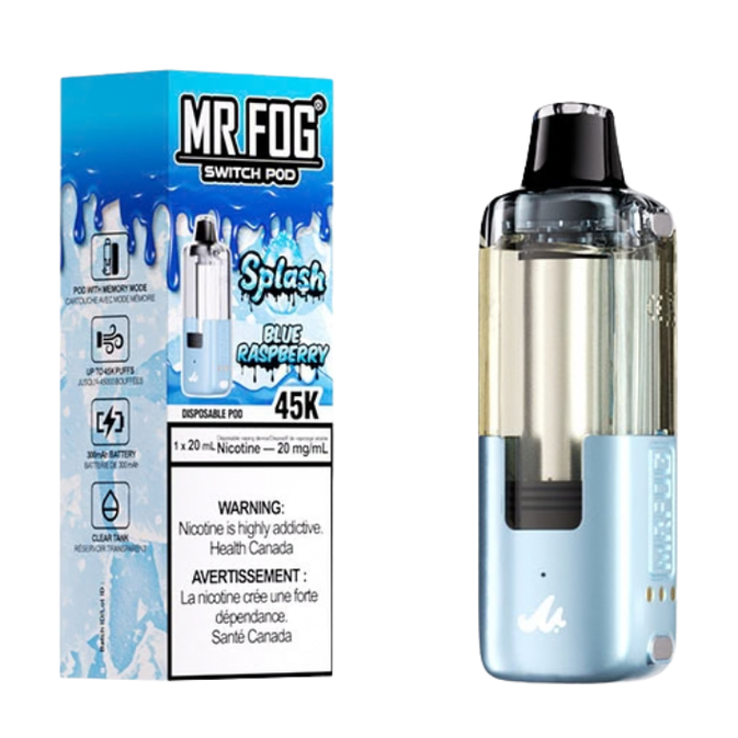 MR FOG vape device and packaging on a white background