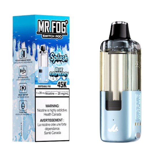 MR FOG vape device and packaging on a white background
