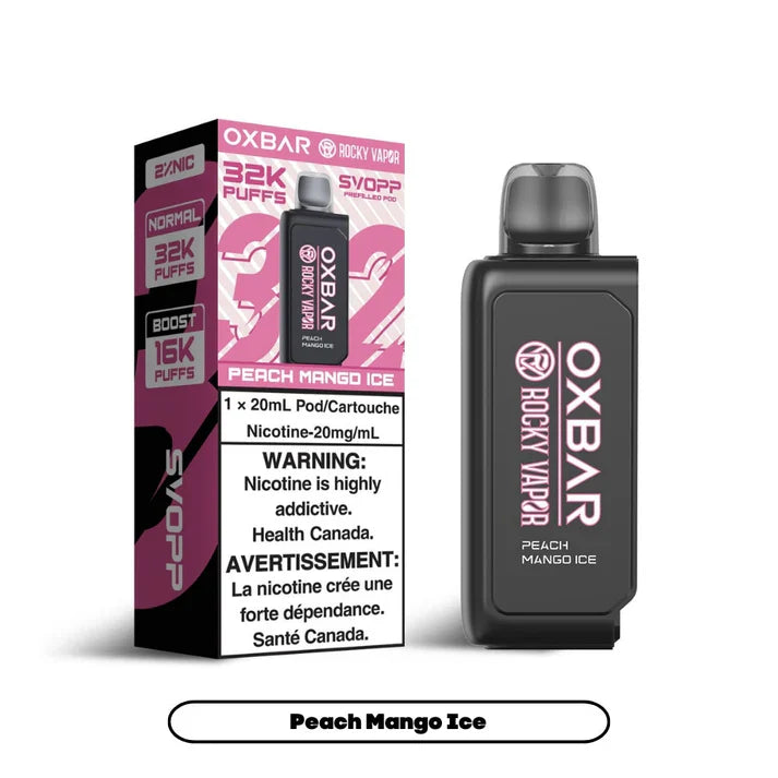 Svopp Rocky Vapor Oxbar [Dosettes préremplies] 32K - Pêche Mangue Glacée