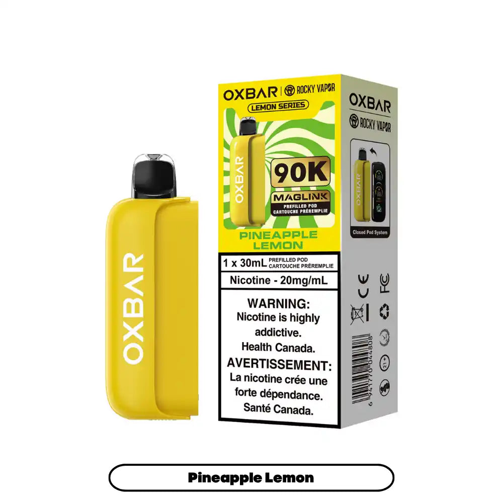 Pineapple Lemon- Rocky Vapor Oxbar Maglink Pods - 90k[Without battery]