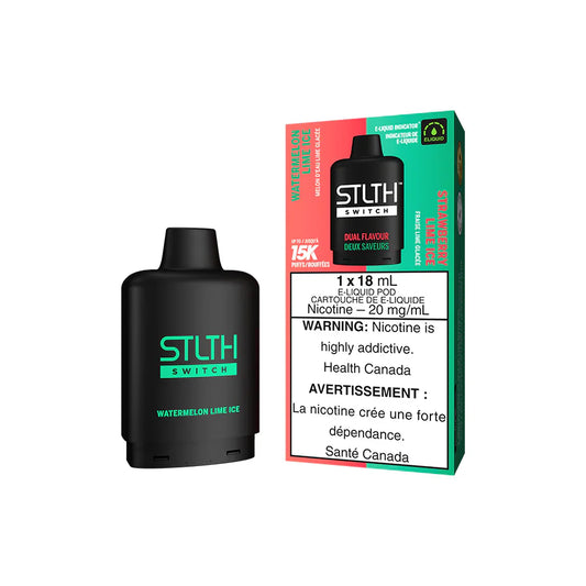 STLTH switch dual flavour 15k puffs-WATERMELON LIME ICE AND STRAWBERRY LIME ICE  (Without Battery)