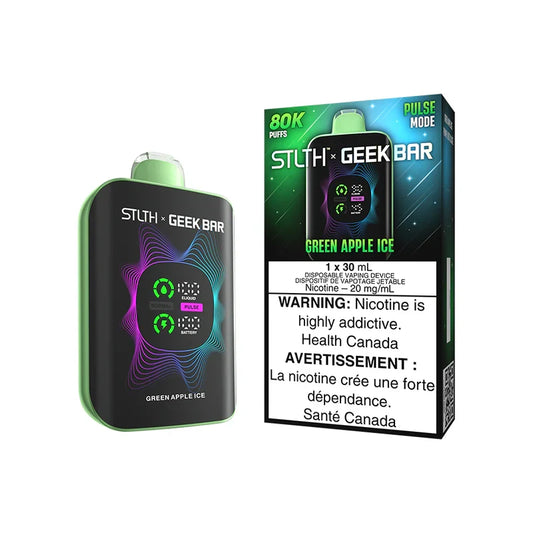 STLTH X GEEK BAR 80k DISPOSABLE VAPE - GREEN APPLE ICE