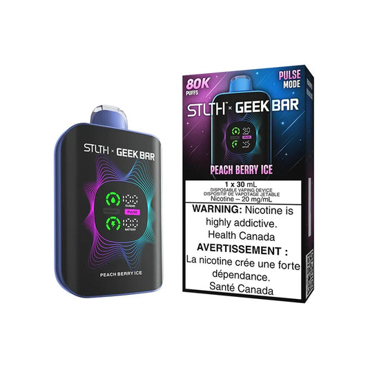 STLTH X GEEK BAR 80k DISPOSABLE VAPE - PEACH BERRY ICE 