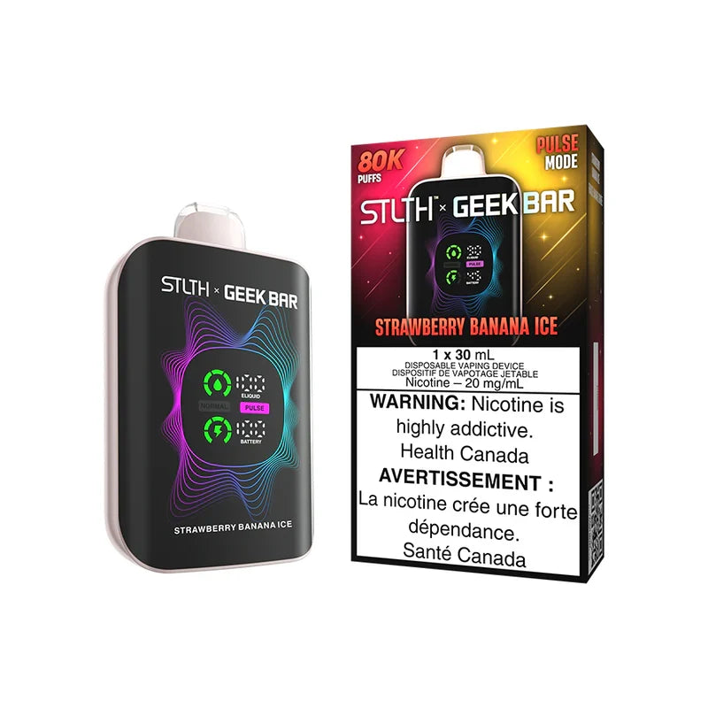STLTH X GEEK BAR 80k DISPOSABLE VAPE - STRAWBERRY BANANA ICE 