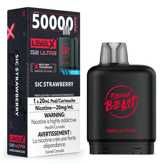 Sic Strawberry Iced  - 50k Level X Flavour Beast Boost Pod - (Without Battery)