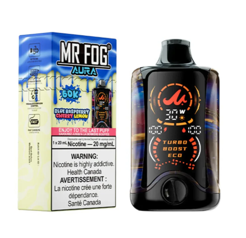 Blue Raspberry Cherry Lemon - Mr Fog Aura 60K Disposable ( 20mG/20mL)
