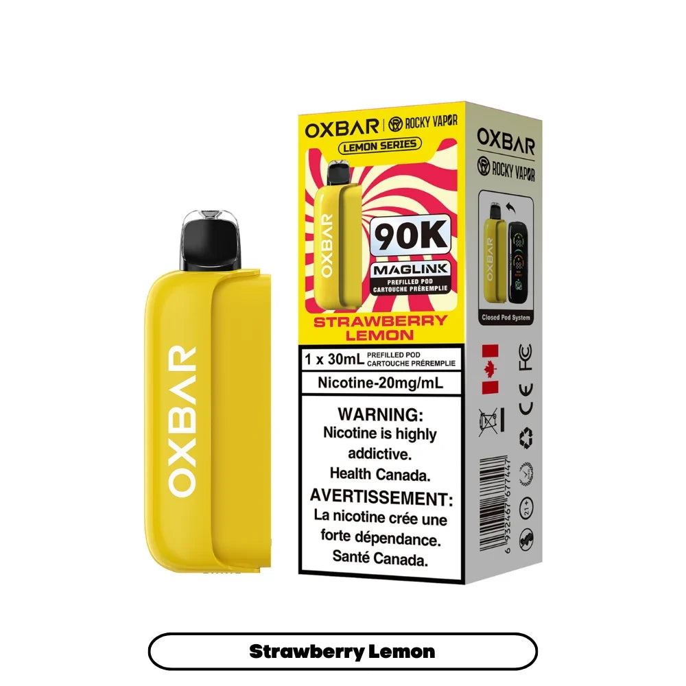 Strawberry Lemon  - OXBAR MagLink 90K Prefilled Pod by Rocky Vapor.