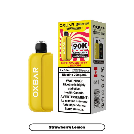 Strawberry Lemon  - OXBAR MagLink 90K Prefilled Pod by Rocky Vapor.