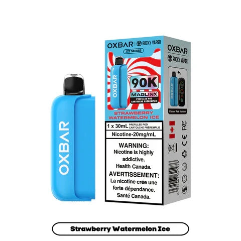 Strawberry Watermelon Ice - Rocky Vapor Oxbar Maglink-  90k {Prefilled Pods} (Without Battery)