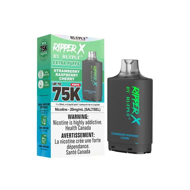 Strawberry Raspberry Cherry - Ripper X 75k Disposable Pod- (Without Battery)