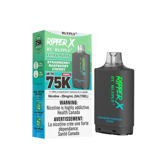 Strawberry Raspberry Cherry - Ripper X 75k Disposable Pod- (Without Battery)