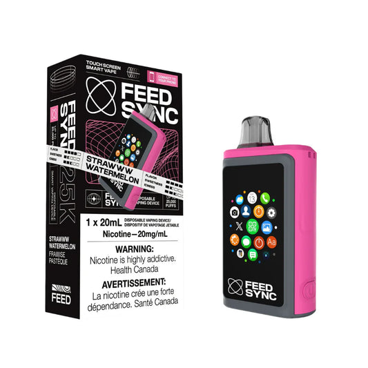 FEED SYNC 25k Puffs Vape jetable avec paille pastèque