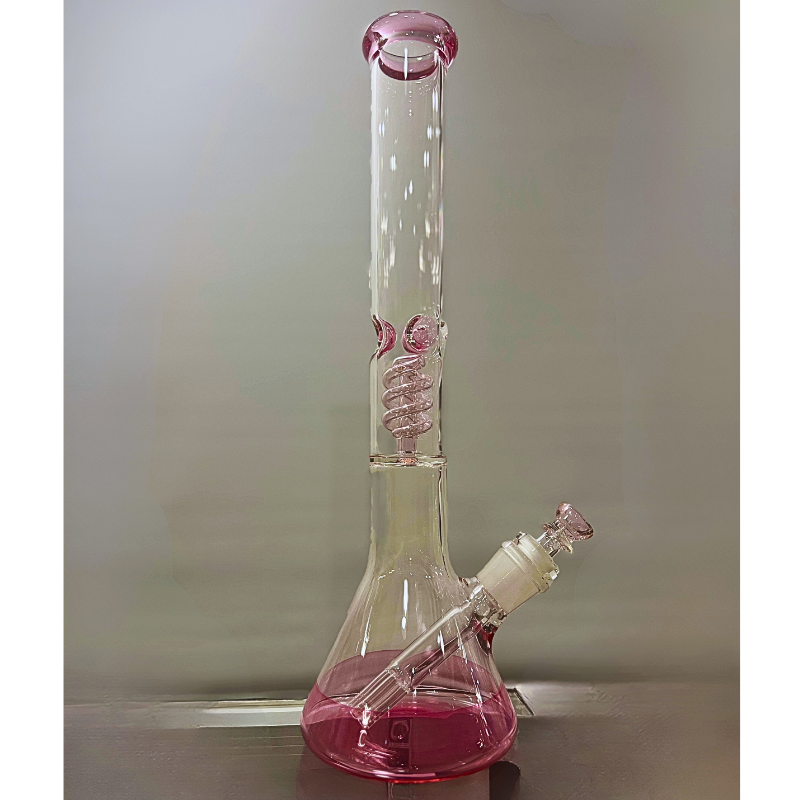 18 Inch Glass Beaker Spiral perc Bong with 6 arm Diffuser Downstem  [Grace 14]