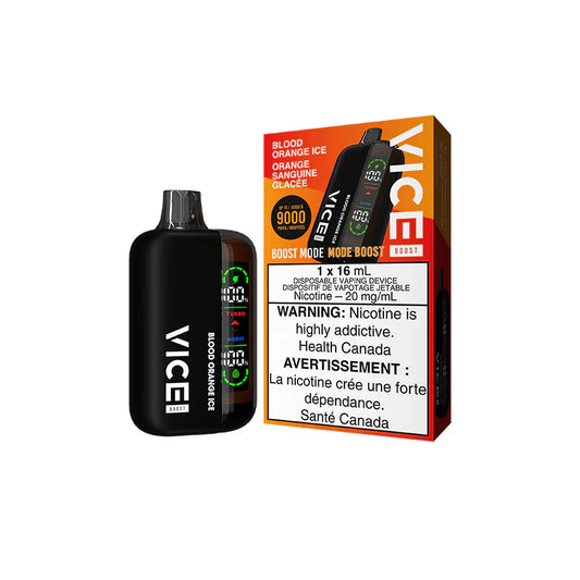 Vice Boost 9000 Puffs Vape jetable - Glace à l'orange sanguine