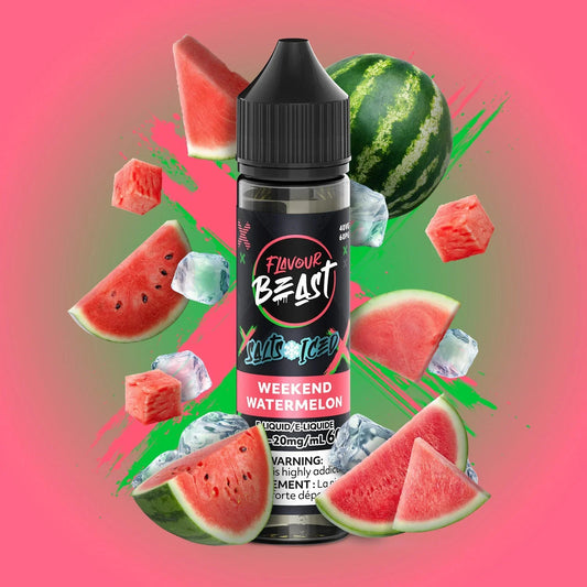 Weekend Watermelon (ICED) – Flavour Beast E-Liquid 60mL 20mg