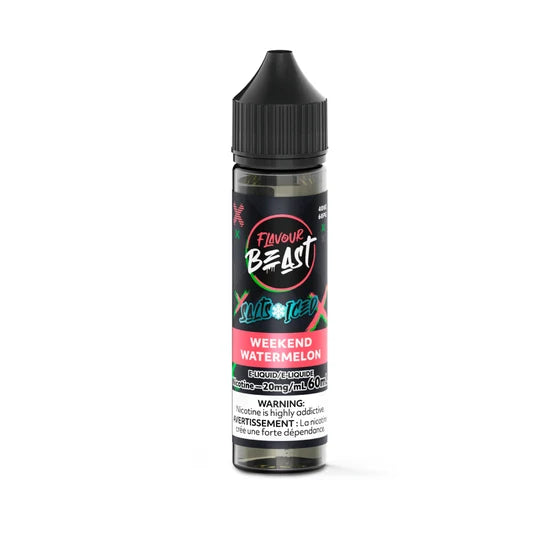 Weekend Watermelon (ICED) – Flavour Beast E-juice 60mL 20mg